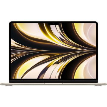 Laptop MacBook Air 2022 13.6 inch Apple M2 8Core CPU 10Core GPU 8GB RAM 512GB SSD macOS Starlight