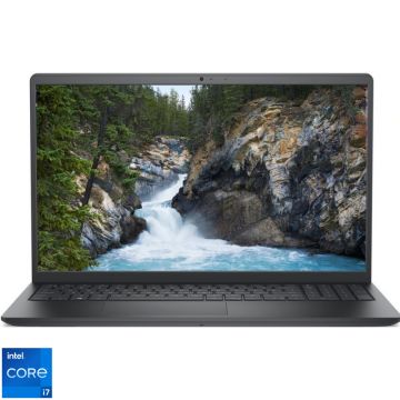 Laptop DELL 15.6'' Vostro 3510 (seria 3000), FHD, Procesor Intel® Core™ i7-1165G7 (12M Cache, up to 4.7 GHz), 8GB DDR4, 512GB SSD, Intel Iris Xe, Linux, Carbon Black, 3Yr ProSupport