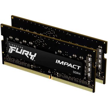Kingston Memorie Laptop Kingston FURY Impact, 16GB DDR4, 3200MHz CL20, Dual Channel Kit