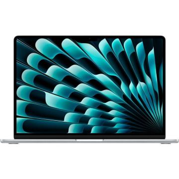Apple Laptop Apple MacBook Air 15 cu procesor Apple M2, 8 nuclee CPU si 10 nuclee GPU, 8GB, 512GB SSD, Silver, RO KB