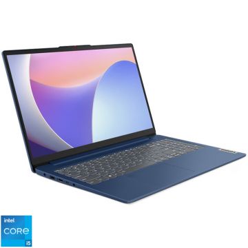Laptop Lenovo 15.6'' IdeaPad Slim 3 15IAH8, FHD IPS, Procesor Intel® Core™ i5-12450H (12M Cache, up to 4.40 GHz), 16GB DDR5, 512GB SSD, GMA UHD, No OS, Abyss Blue