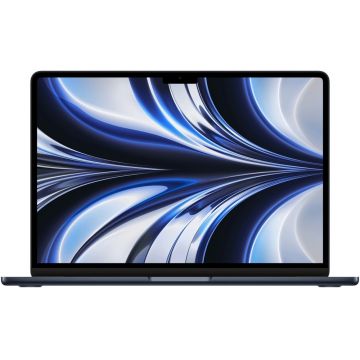 Laptop Apple 13.6'' MacBook Air 13 with Liquid Retina, Apple M2 chip (8-core CPU), 8GB, 512GB SSD, Apple M2 10-core GPU, macOS Monterey, Midnight, INT keyboard, 2022