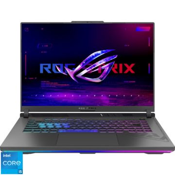Laptop ASUS Gaming 16'' ROG Strix G16 G614JU, FHD+ 165Hz, Procesor Intel® Core™ i5-13450HX (20M Cache, up to 4.60 GHz), 16GB DDR5, 1TB SSD, GeForce RTX 4050 6GB, No OS, Eclipse Gray