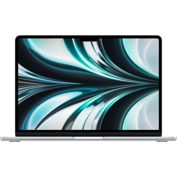 Laptop Apple MacBook Air 13, Procesor Apple M2 chip with 8-core CPU and 8-core GPU, 13.6inch WQXGA, 8GB, 256GB, layout INT, Mac OS (Argintiu)