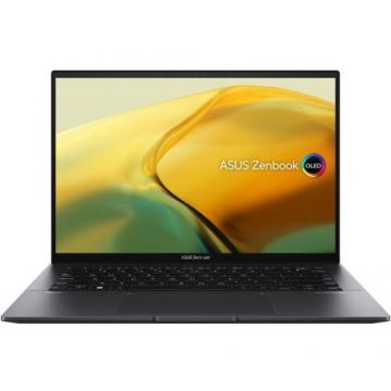Asus Laptop Asus Zenbook UM3402YA, AMD Ryzen 7 7730U, 14 inch 2.8K, 16GB RAM, 512GB SSD, Windows 11 Pro, Negru