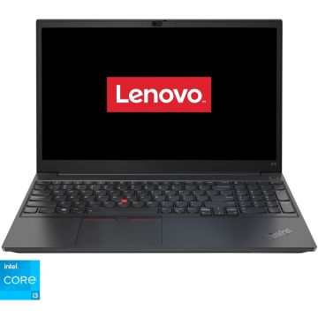 Lenovo Laptop Lenovo ThinkPad E15 Gen2, Intel Core i3-1115G4, 15.6 inch FHD, 8GB RAM, 256GB SSD, Windows 10 Pro EDU, Negru
