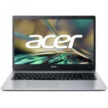 Acer Laptop Acer Aspire 3, 15.6 inch FHD, Intel Core i3-1215U, 16GB RAM, 512GB SSD, Free DOS, Argintiu