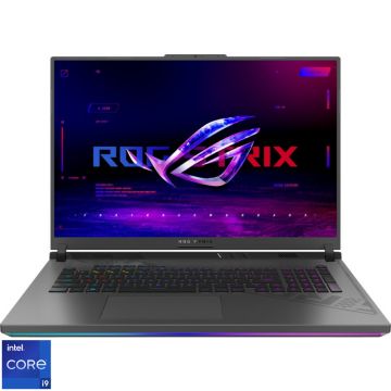 Laptop ASUS Gaming 18'' ROG Strix G18 G814JIR, 2.5K 240Hz G-Sync, Procesor Intel® Core™ i9 14900HX (36M Cache, up to 5.80 GHz), 32GB DDR5, 1TB SSD, GeForce RTX 4070 8GB, No OS, Eclipse Gray