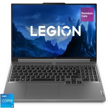 Laptop Lenovo Gaming 16'' Legion 5 16IRX9, WQXGA IPS 165Hz G-Sync, Procesor Intel® Core™ i5-13450HX (20M Cache, up to 4.60 GHz), 16GB DDR5, 512GB SSD, GeForce RTX 4060 8GB, No OS, Luna Grey, 3Yr Onsite Premium Care