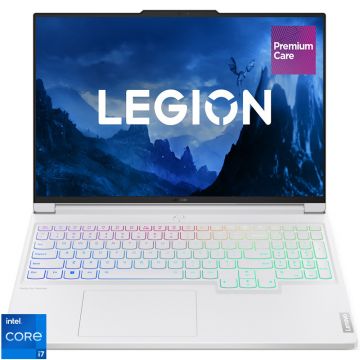 Laptop Lenovo Gaming 16'' Legion 7 16IRX9, 3.2K IPS 165Hz G-Sync, Procesor Intel® Core™ i7 14700HX (33M Cache, up to 5.50 GHz), 32GB DDR5, 1TB SSD, GeForce RTX 4060 8GB, No OS, Glacier White, 3Yr Onsite Premium Care