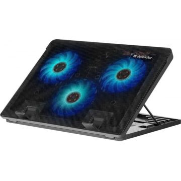 Defender Cooler laptop, Defender,17 inch, 3 ventilatoare, Negru