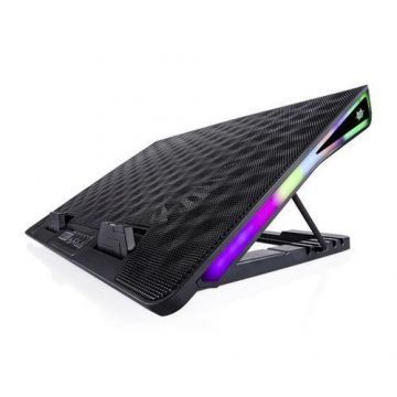 Cooler Stand Laptop Tracer Gamezone Wing, iluminare RGB, 17.3inch (Negru)