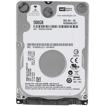 HDD Laptop Western Digital AV-25 WD5000LUCT, 500GB, SATA II, 16MB Buffer, 2.5inch