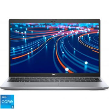 Laptop Dell Latitude 5520 (Procesor Intel® Core™ i5-1145G7 (8M Cache, up to 4.40 GHz), 15.6inch FHD, 8GB, 512GB SSD, Intel Iris Xe Graphics, FPR, Windows 10 Pro, Gri)