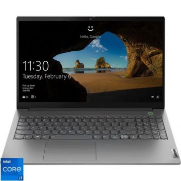 Laptop Lenovo ThinkBook 15 G2 ITL (Procesor Intel® Core™ i7-1165G7 (12M Cache, up to 4.70 GHz), 15.6inch FHD, 16GB, 512GB SSD, Intel Iris Xe Graphics, FPR, Gri)