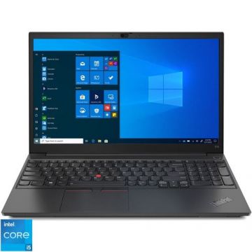 Laptop Lenovo ThinkPad E15 Gen 2 (Procesor Intel® Core™ i5-1135G7 (8M Cache, up to 4.20 GHz), Tiger Lake, 15.6inch FHD, 16GB, 512GB SSD, nVidia GeForce MX450 @2GB, FPR, Win 10 Pro, Negru)