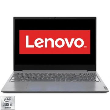 Laptop Lenovo V15 IML (Procesor Intel® Core™ i3-10110U (4M Cache, up to 4.10 GHz) 15.6inch FHD, 8GB, 256GB SSD, Intel® UHD Graphics, No OS, Gri)