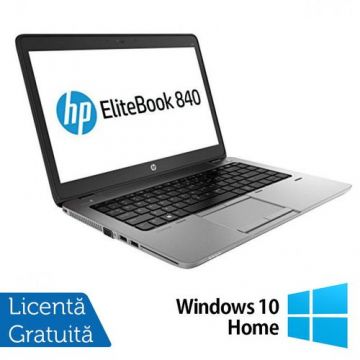 Laptop Refurbished HP EliteBook 840 G1 (Procesor Intel® Core™ i5-4200U (3M Cache, up to 2.6 GHz) 14inch, 4GB, 120GB SSD, Intel® HD Graphics 4400, Windows 10 Home, Argintiu)