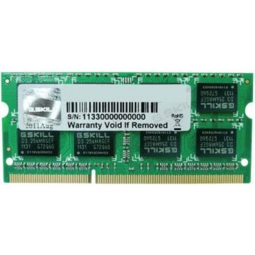 Memorie Laptop G.Skill F3 DDR3, 1x4GB, 1600MHz, CL11, 1.35v