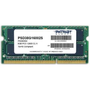 Memorie Laptop Patriot SODIMM, DDR3, 1x8GB, 1600 MHz, CL11