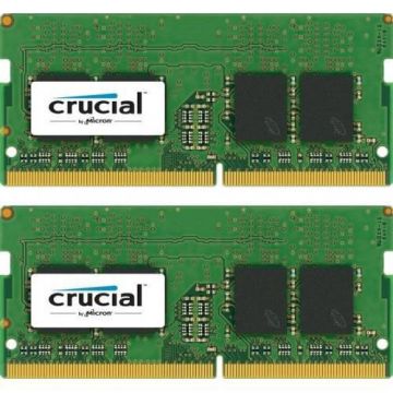 Memorii Laptop Crucial, 16GB(2x8GB), DDR4-2400MHz, 1.2V, CL17
