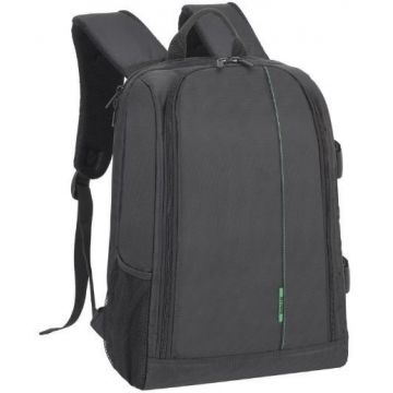 Rucsac laptop Rivacase Green Mantis 7490 black, 15.6inch (Negru)