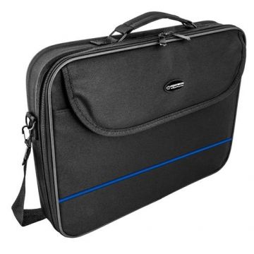 Geanta laptop 15.6 inch CLASSIC Esperanza culoare negru/albastru