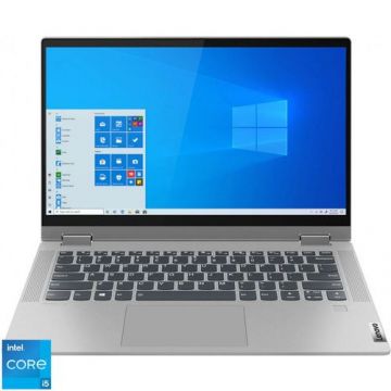 Laptop 2in1 Lenovo IdeaPad Flex 5 14ITL05 (Procesor Intel® Core™ i5-1135G7 (8M Cache, up to 4.20 GHz), 14inch FHD, Touch, 8GB, 512GB SSD, Intel Iris Xe Graphics, Win11 Home, Gri)