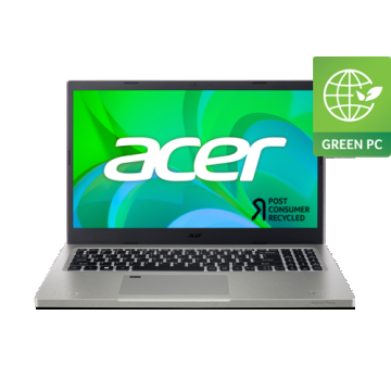 Laptop Acer Aspire Vero Green PC AV15-51 (Procesor Intel® Core™ i5-1155G7 (8M Cache, up to 4.50 GHz), 15.6inch FHD, 8GB, 512GB SSD, Intel Iris Xe Graphics, Windows 11 Home, Argintiu)