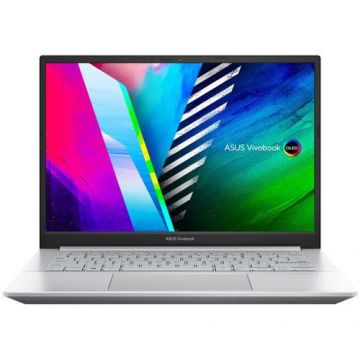 Laptop Asus VivoBook Pro 14 OLED K3400PH-KM080T (Procesor Intel® Core™ i7-11370H (12M Cache, up to 4.80 GHz, with IPU) 14inch WQXGA+ 90Hz, 8GB, 512GB SSD, nVidia GeForce GTX 1650 @4GB, Win 10 Home, Argintiu)