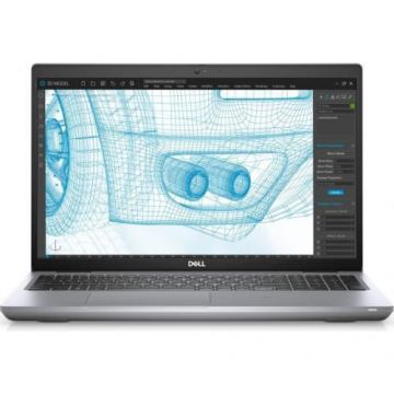 Laptop Dell Precision 3561 (Procesor Intel® Core™ i7-11850H (24M Cache,up to 4.8 GHz) 15.6inch FHD, 16GB, 512GB SSD, nVidia T600 @4GB, Linux, Gri)