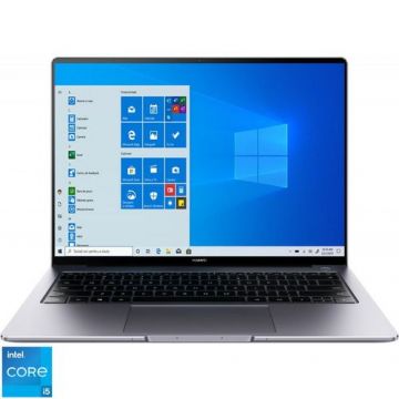 Laptop Huawei MateBook 14s 2021 (Procesor Intel® Core™ i5-11300H (8M Cache, up to 4.40 GHz, with IPU), 14.2inch 2.5K Touch, 16GB, 512GB SSD, Intel Iris Xe Graphics, FPR, Win10 Home, Gri)