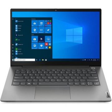 Laptop Lenovo ThinkBook 14 G3 ACL (Procesor AMD Ryzen™ 5 5500U (8M Cache, up to 4.0 GHz), 14inch FHD, 8GB, 512GB SSD, AMD Radeon Graphics, FPR, Win 10 Pro, Gri)