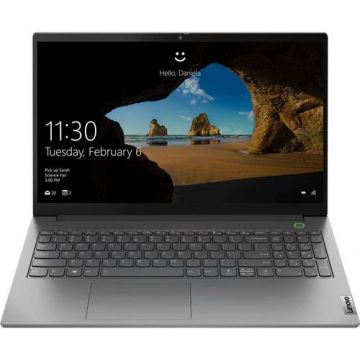 Laptop Lenovo ThinkBook 15 G2 ARE (Procesor AMD Ryzen 3 4300U (4M Cache, up to 3.70 GHz), 15.6inch FHD, 4GB, 128GB SSD, AMD Radeon Graphics, FPR, Windows 10 Pro Education, Gri)