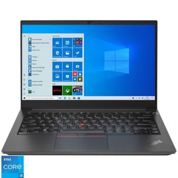 Laptop Lenovo ThinkPad E14 Gen2, Procesor Intel Core i5-1135G7, 14inch Full HD, 16GB, 1TB SSD, Intel Iris Xe Graphics, Windows 10 Pro, Negru