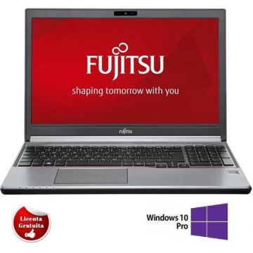 Laptop Refurbished Fujitsu LIFEBOOK E756 (Procesor Intel® Core I5-6300U (3M Cache, up to 3.0 GHz) 15.6inch HD, 8GB, 256GB SSD, Intel® HD Graphics, Windows 10 PRO, Negru)