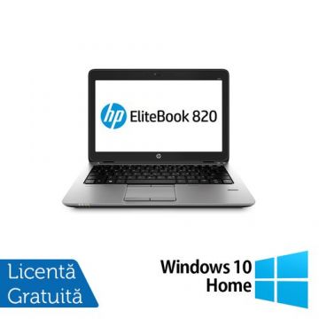 Laptop Refurbished HP Elitebook 820 G2, Intel Core i5-5300U 2.30GHz, 4GB DDR3, 120GB SSD, 12.5 Inch, Webcam + Windows 10 Home
