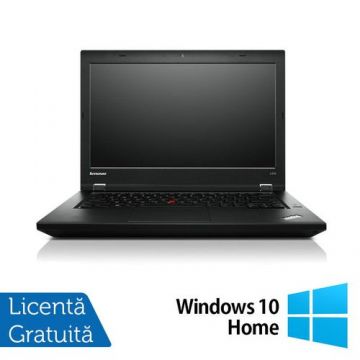 Laptop Refurbished Lenovo ThinkPad L450 (Procesor Intel® Core™ i5-4300U (3M Cache, up to 2.90 GHz) 14inch HD, 4GB, 120GB SSD, Intel® HD Graphics 4400, Windows 10 Home, Negru)