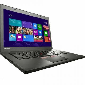 Laptop Refurbished Lenovo ThinkPad T450, Intel Core i5-5300U 2.30GHz up to 2.90GHz, 4GB DDR3, 256GB SSD, 14 inch, 1366x766, Webcam (Negru)