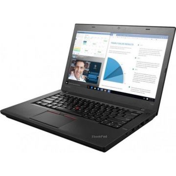 Laptop Refurbished Lenovo ThinkPad T460, Intel Core i5 -6300U 2.40GHz up to 3.00GHz, 8GB DDR3, 240GB SSD, 14 inch, 1920x1080, Webcam (Negru)