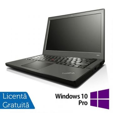 Laptop Refurbished Lenovo Thinkpad x240, Intel Core i5-4300U 1.90GHz, 4GB DDR3, 120GB SSD, 12.5 Inch, Webcam + Windows 10 Pro (Negru)