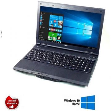 Laptop Refurbished Nec VersaPro VK20EX-J (Procesor Intel Celeron™ 2950M (2M Cache, up to 2.0 GHz) 15.6inch HD, 4GB, 500GB HDD, DVD, Intel® HD Graphics, Windows 10 Home, Negru) + Camera Web Cadou