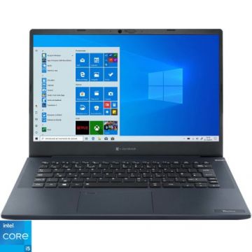 Laptop Toshiba Tecra A40-J-106, Procesor Intel Core i5-1135G7, 14inch Full HD, 16GB, 512GB SSD, Intel Iris Xe Graphics, Windows 10 Pro, Negru