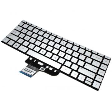 Tastatura Argintie HP HPM17K63USJ442A iluminata layout US fara rama enter mic