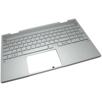 Tastatura HP Envy X360 15-ED Argintie cu Palmrest Argintiu iluminata backlit