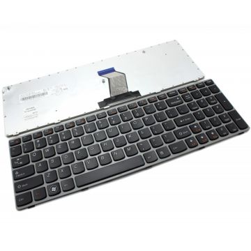 Tastatura Lenovo 25010823 Neagra cu Rama Gri Originala