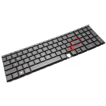 Tastatura Gri HP Envy 17-CG iluminata layout US fara rama enter mic
