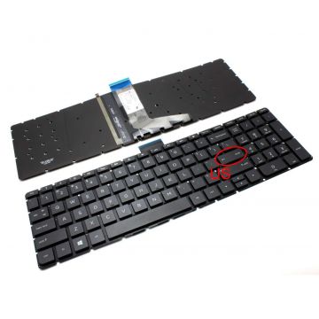 Tastatura HP 855466-001 iluminata layout US fara rama enter mic