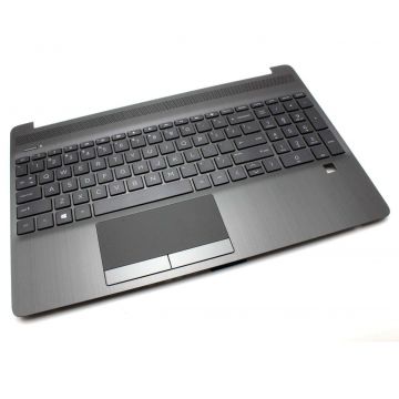Tastatura HP PK132H81B00 neagra cu Palmrest negru si Touchpad iluminata backlit