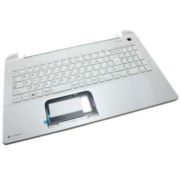 Tastatura Toshiba Satellite L50-B alba cu Palmrest alb fara touchpad